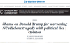 Charlotte Observer editorial denouncing Trump's lies about Hurricane Helene