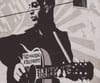 Man playing guitar, which is labeled "This machine kills fascists."